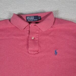 Polo Ralph Lauren Polo Shirt Mens Size S Pink Short Sleeve Cotton Pony Logo